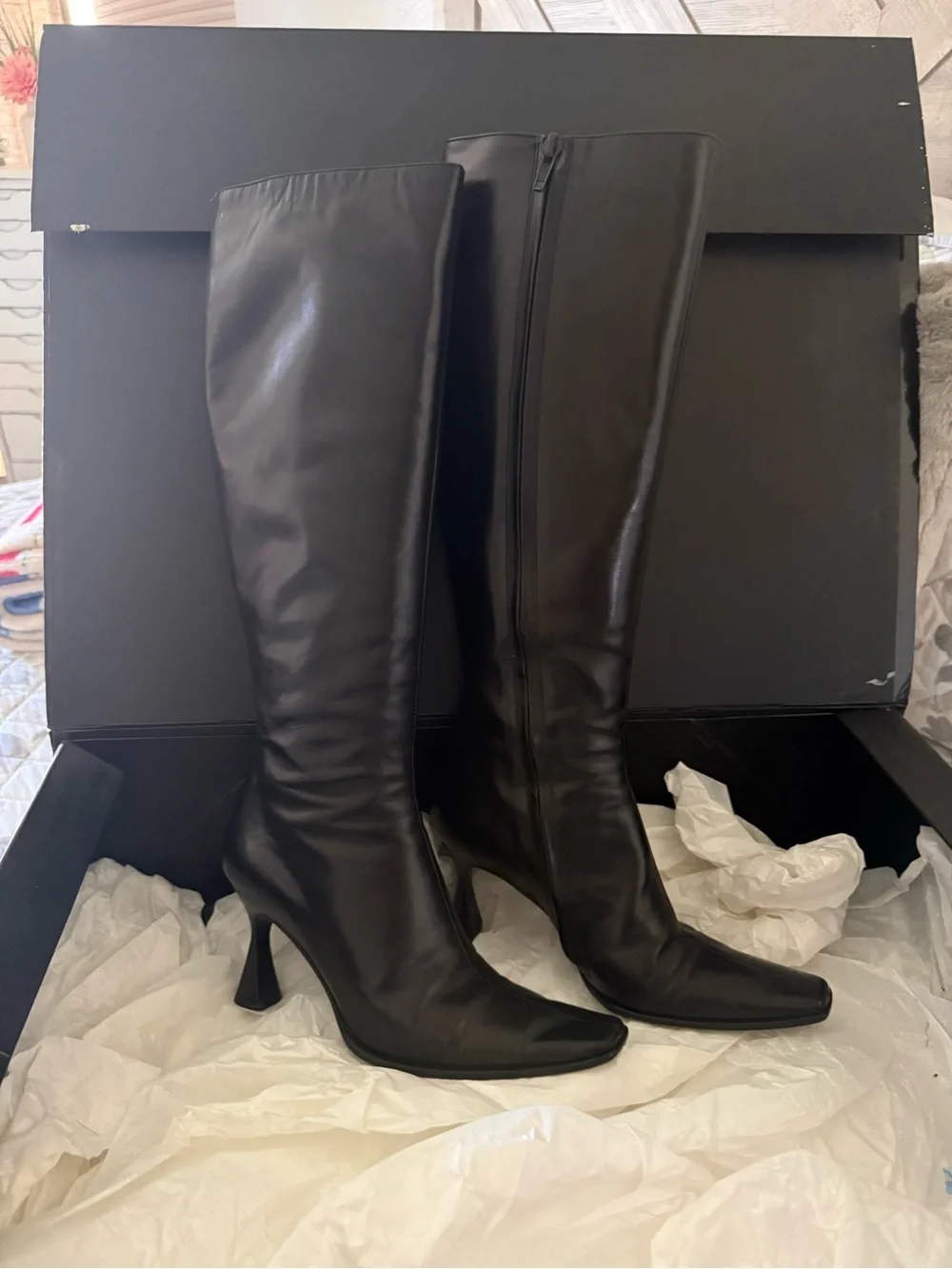 Escada tall leather